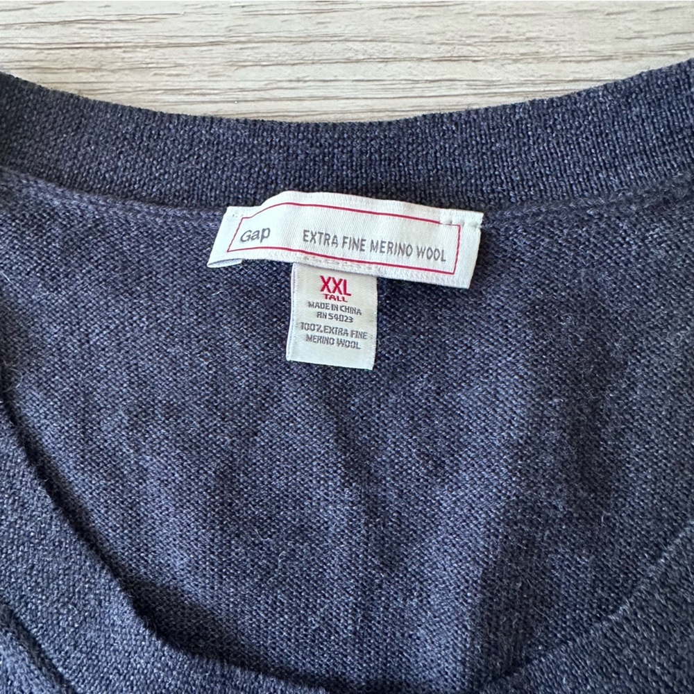GAP Men's Lightweight Merino Crewneck Sweater XXL - Picture 4 of 4